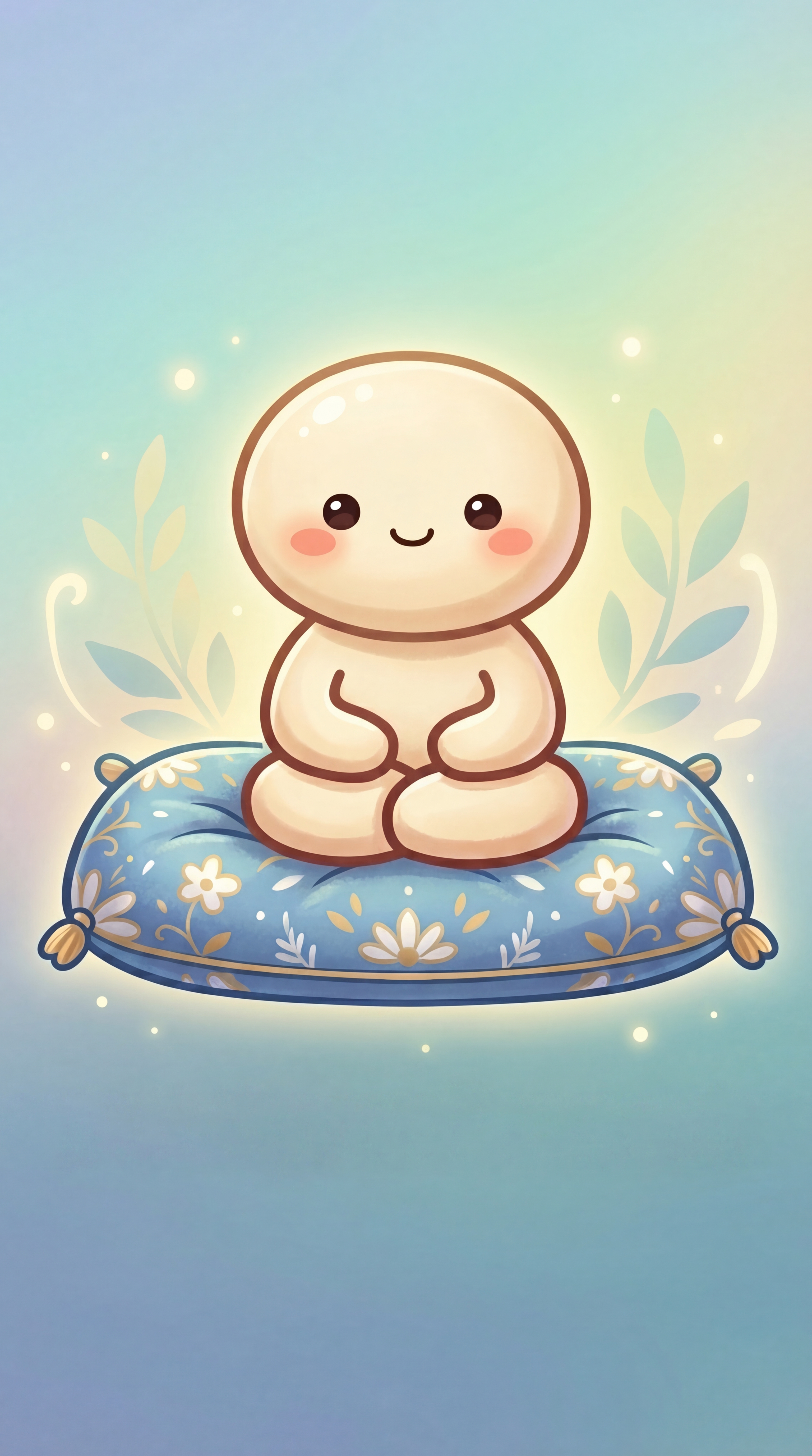 Mascot meditating for anxiety relief