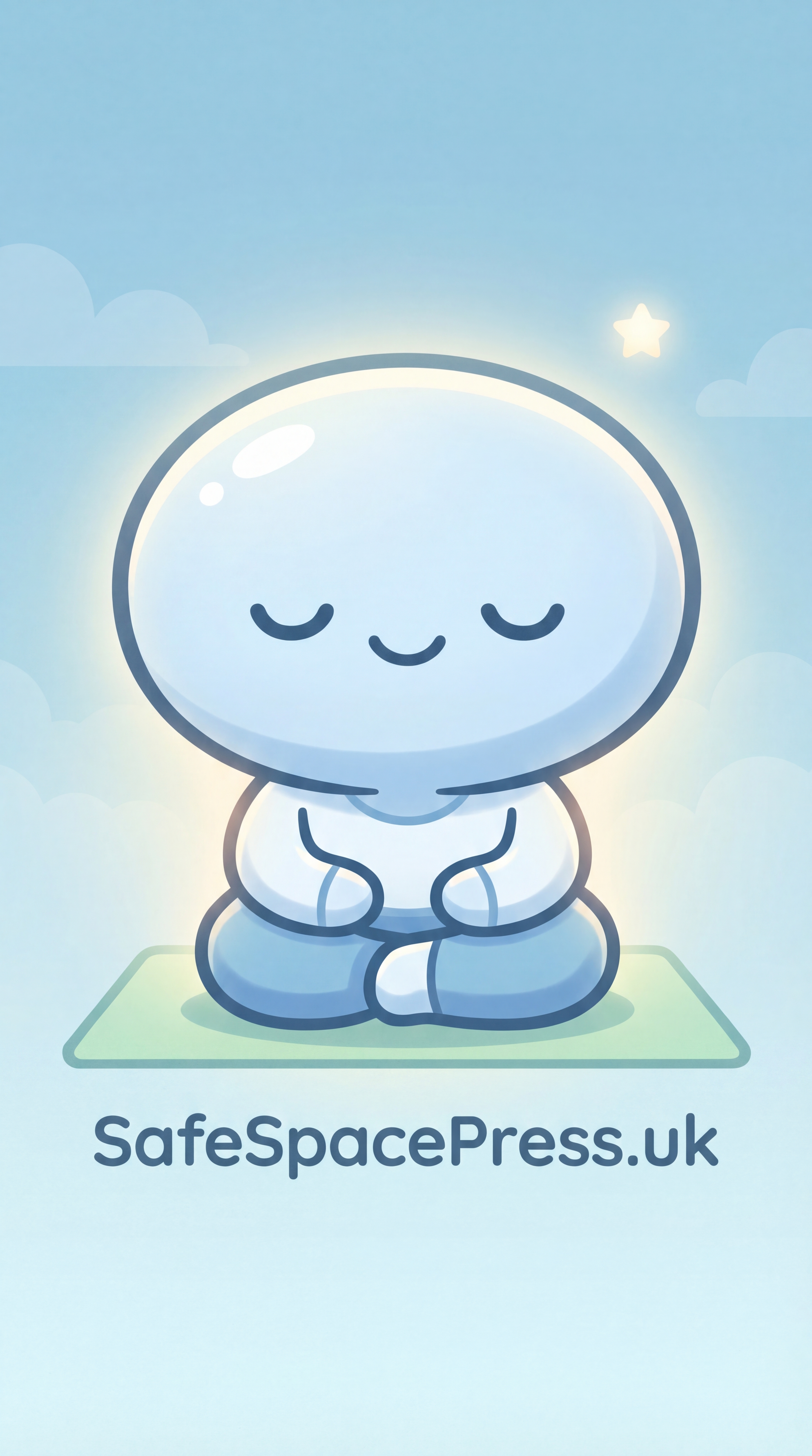 Mascot meditating for focus